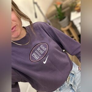 Nike Women's Purple crewneck hoodie